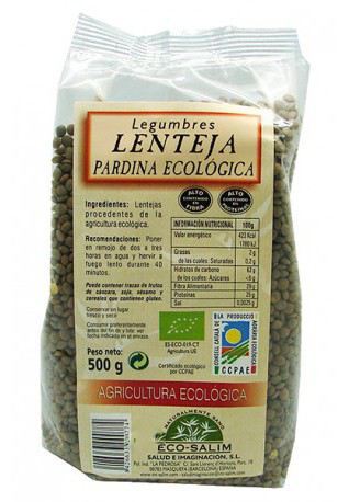 Lentil Pardina Eco 500 Gr