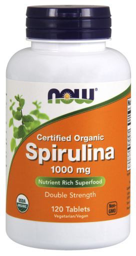 Spirulina Certified Organic 1000 mg 120 Tablets