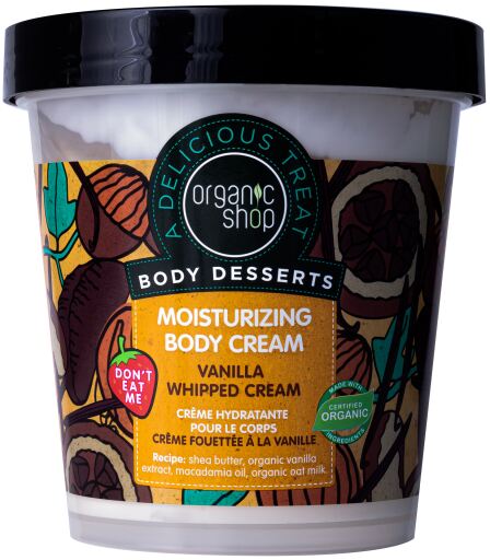 Organic Shop Vanilla Whipped Cream Moisturizing Body Cream