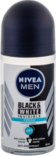 Invisible For Black &amp; White Fresh 48h Roll on Men Deodorant 50 ml