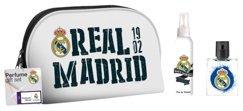 Real Madrid Eau De Toilette Spray 100ml Set 3 Piezas