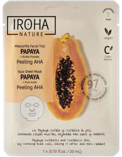 Papaya Peeling Aha Facial Mask Tissue 1 Unit