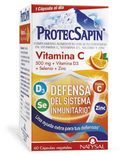 Protecsapin Vitamin C 500 mg +D3+ Selenium+Zinc 60 Capsules